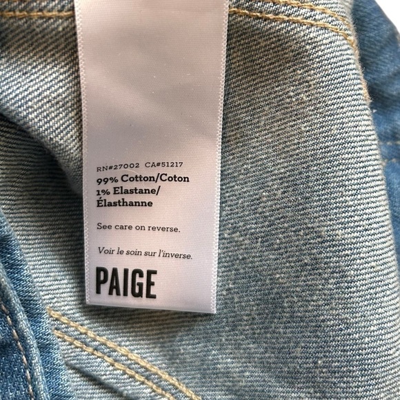 Paige Denim Jacket Ombré Color Block - Picture 11 of 13